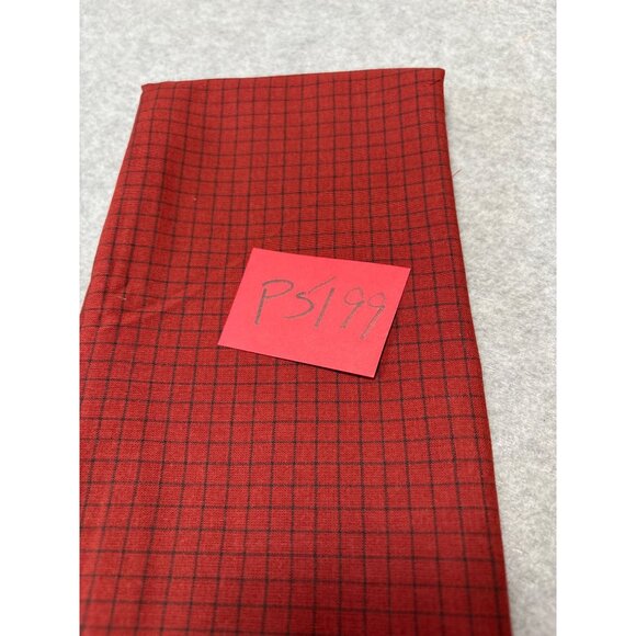 Red & Black Plaid Cotton Fabric 1/2 yard x 40" for Sewing & Crafting Projects - Picture 7 of 7